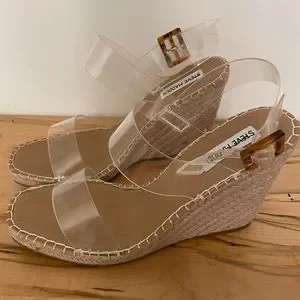 Steve Madden Shoes Steve Madden Uri Clear Vinyl Espadrille